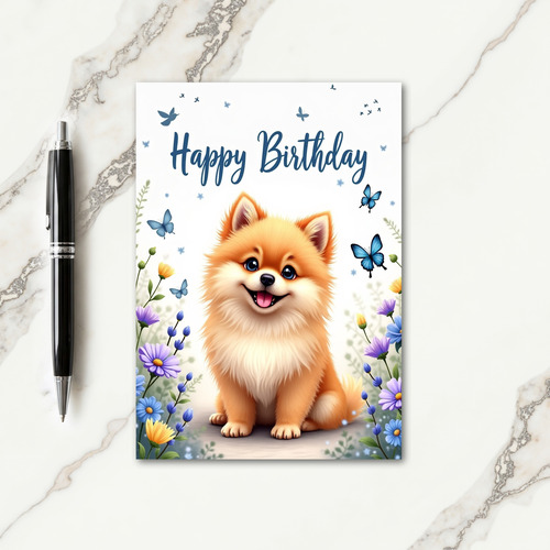 Happy Puppy Birthday Card