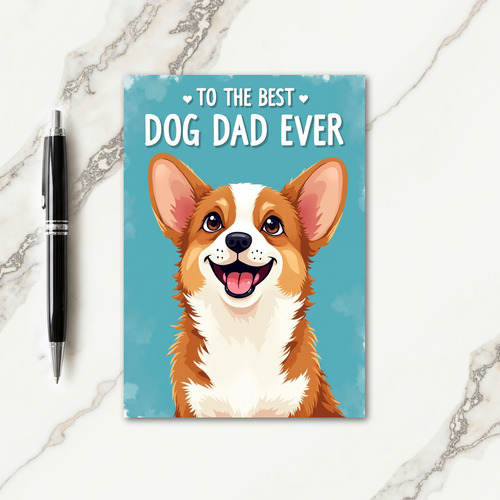 Happy Puppy Fathers Day Card