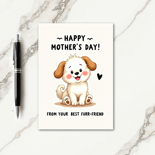 Happy Puppy Love Greeting Card
