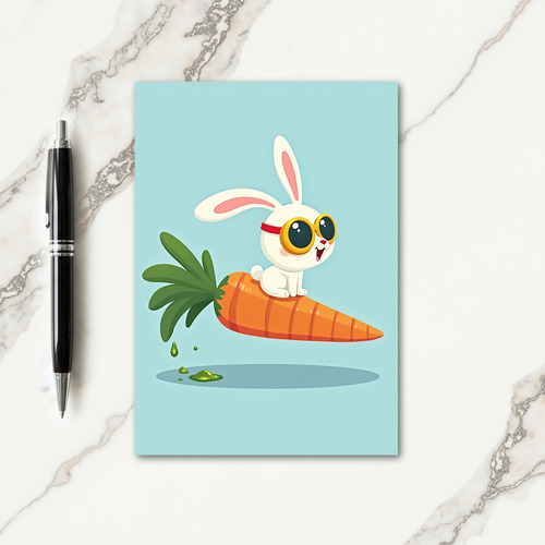 Happy Rabbit Carrot Ride Card