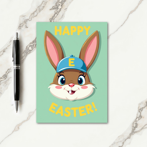 Happy Rabbit Faux Gold Foil Card