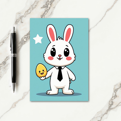 Happy Rabbit Friend Card