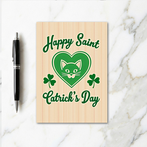 Happy Saint Catricks Day Faux Gold Card