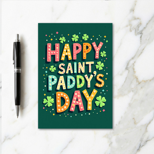 Happy Saint Paddys Day Art Card
