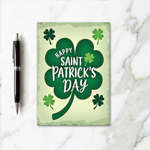 Happy Saint Patricks Day Clover Card