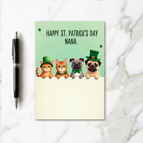 Happy Saint Patricks Day Nana Card