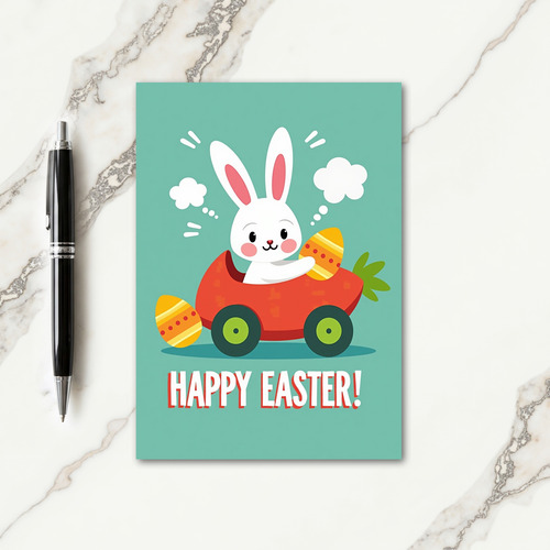 Happy Spring Animal Ride Card