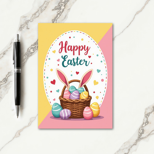 Happy Spring Basket Greeting Card
