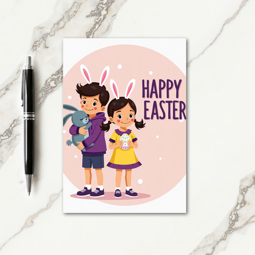 Happy Spring Bunny Kids Card