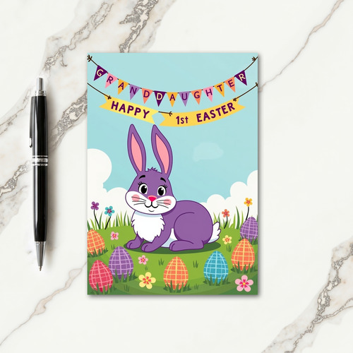 Happy Spring Bunny Meadow Card