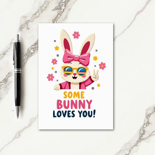 Happy Spring Bunny Pattern Card