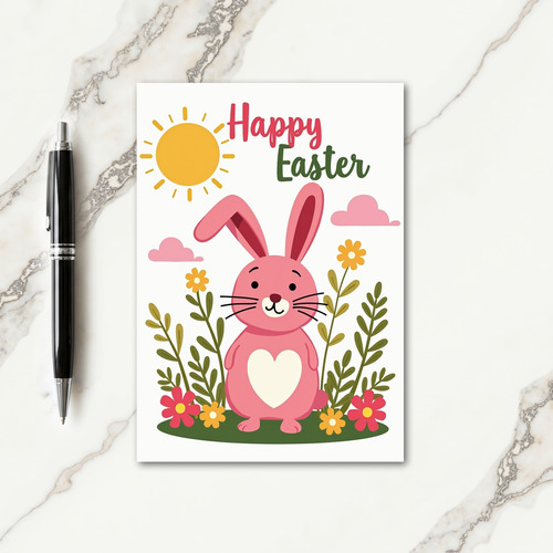 Happy Spring Bunny Rabbit Card