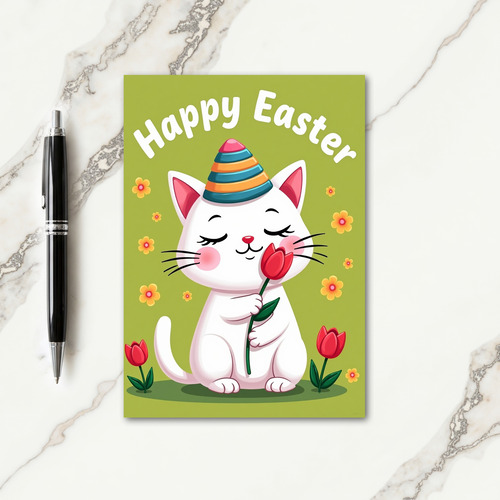 Happy Spring Cat Celebration Card