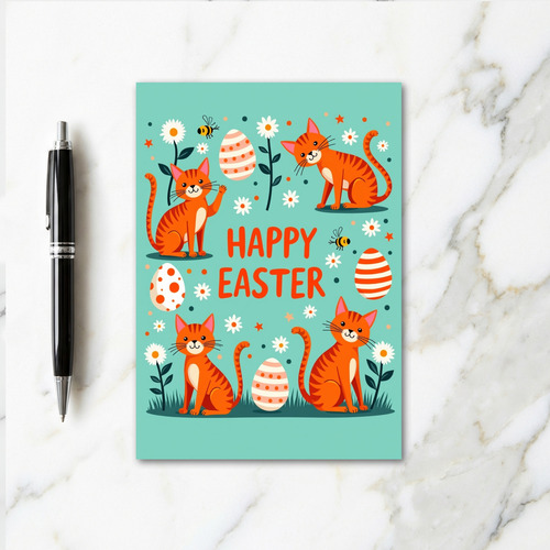 Happy Spring Cats Celebration Card