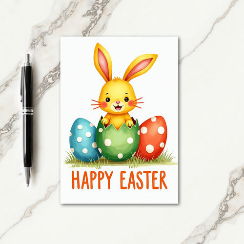 Happy Spring Character Egg Card
