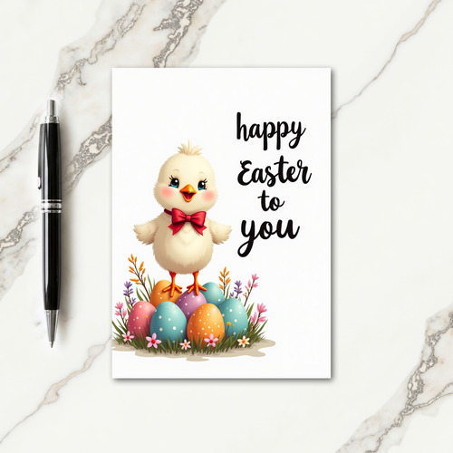 Happy Spring Chick Egg Card