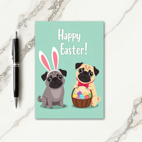 Happy Spring Dogs Easter Card