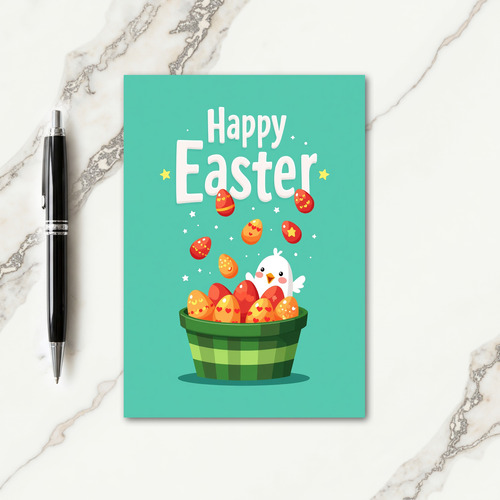 Happy Spring Egg Basket Card