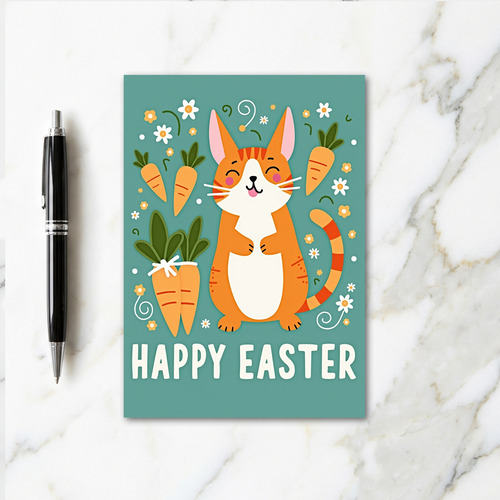 Happy Spring Feline Easter Card