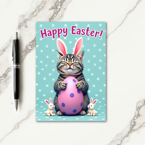 Happy Spring Feline Egg Card