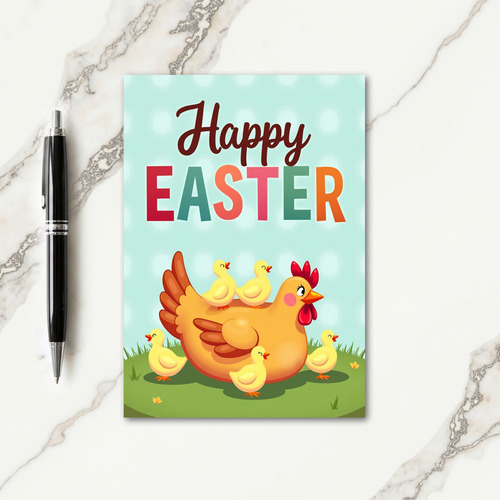 Happy Spring Fowl Family Card