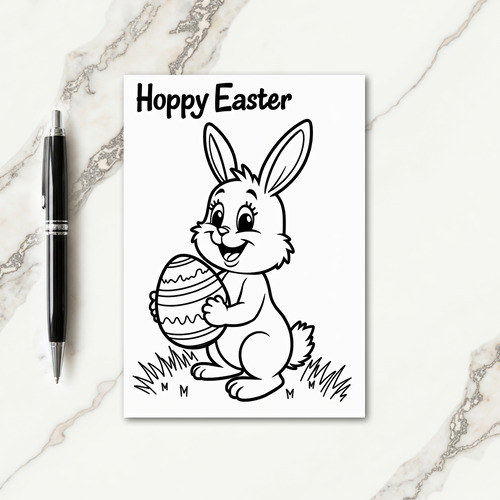 Happy Spring Hare Egg Card