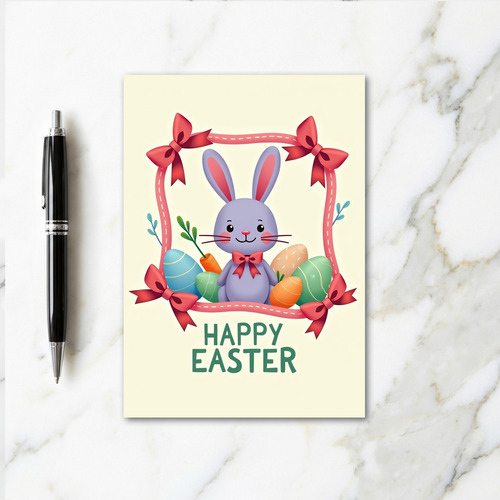 Happy Spring Oval Pattern Card