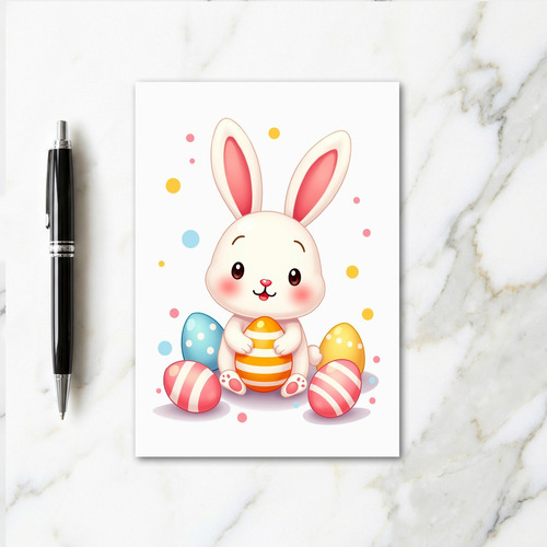 Happy Spring Rabbit Egg Card