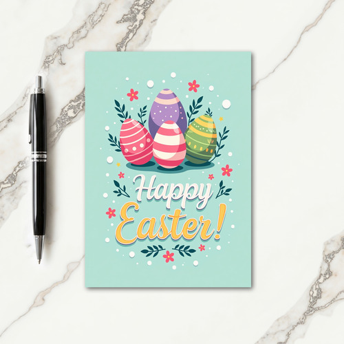 Happy Spring Shapes Greeting Card