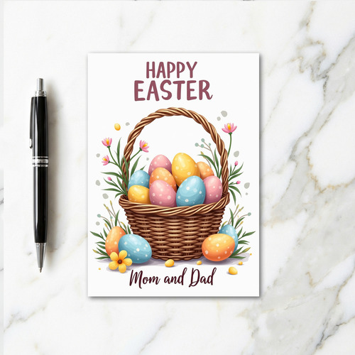 Happy Springtime Basket Card