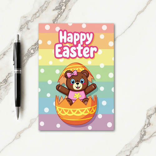 Happy Springtime Bear Card