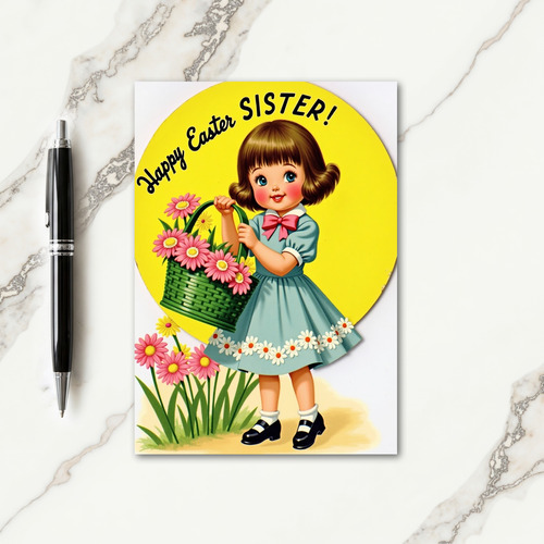Happy Springtime Girl Card