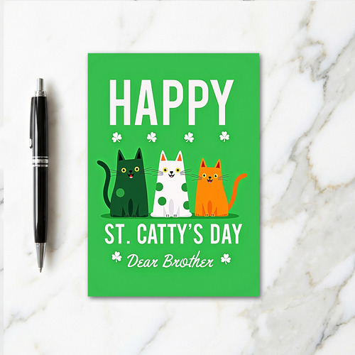 Happy St Cattys Day Brother Card