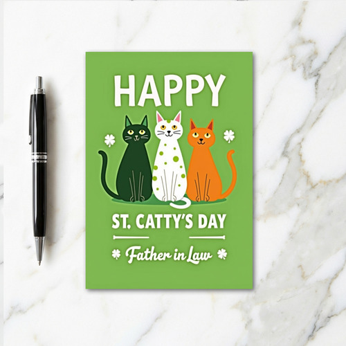 Happy St Cattys Day Father Card