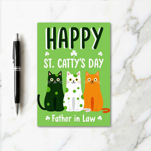 Happy St Cattys Day Father In Law Card