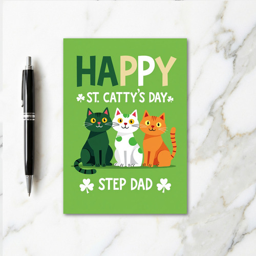 Happy St Cattys Day Feline Card