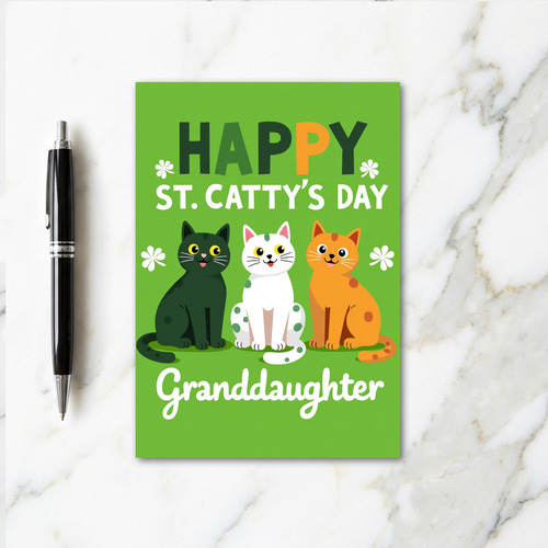 Happy St Cattys Day Granddaughter Card