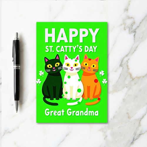 Happy St Cattys Day Grandma Card