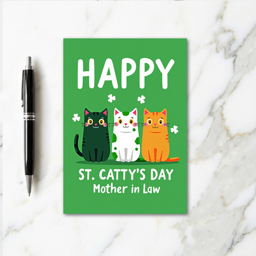 Happy St Cattys Day Mother Card