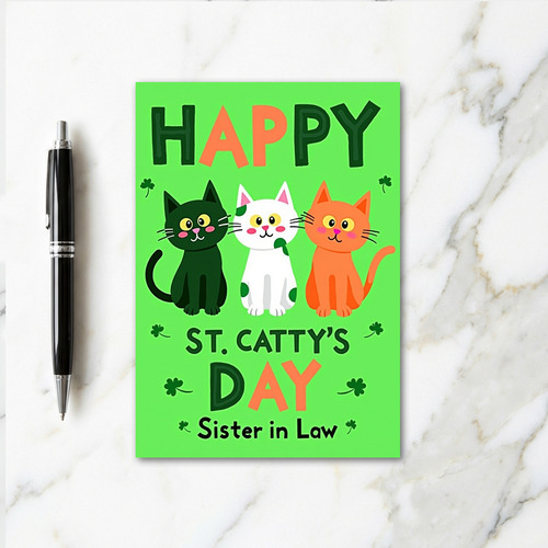 Happy St Cattys Day Sister Card