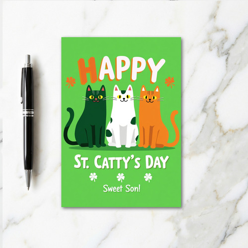 Happy St Cattys Day Sweet Son Card