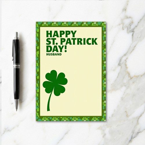 Happy St Patrick Husband Card