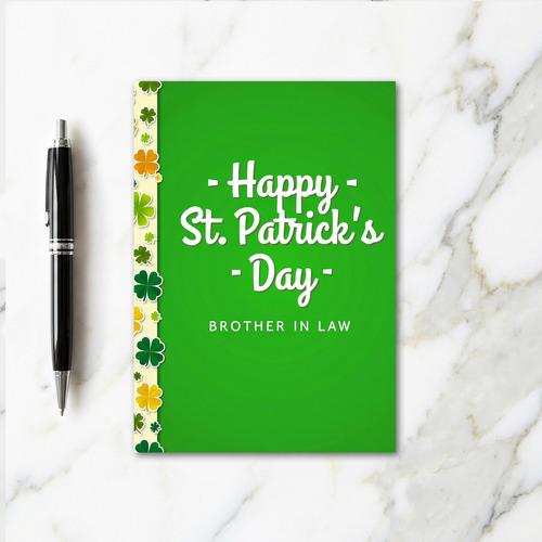 Happy St Patricks Brother In Law Card