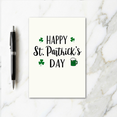 Happy St Patricks Day Beer Card