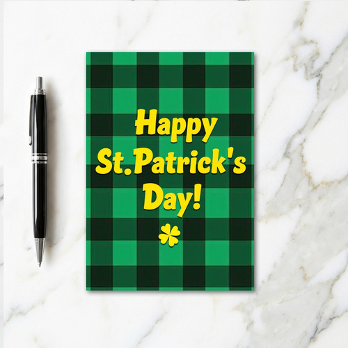 Happy St Patricks Day Bold Font Card