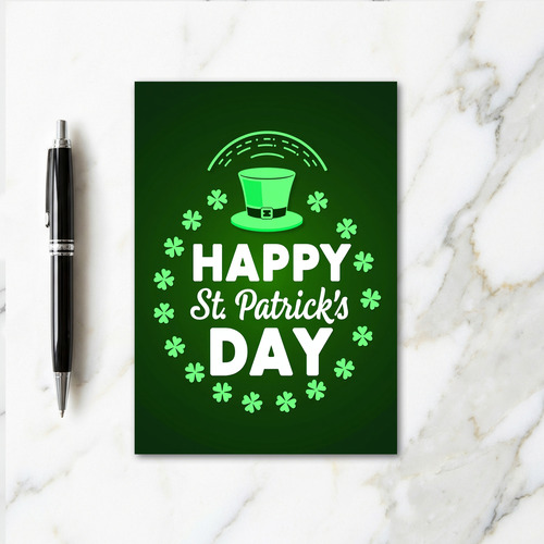 Happy St Patricks Day Bold Text Card