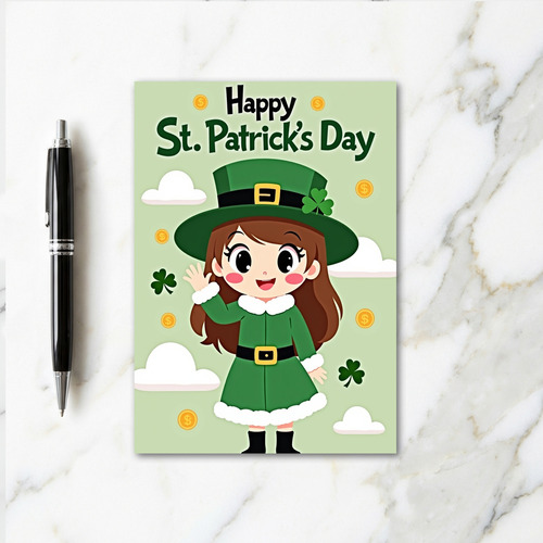 Happy St Patricks Day Girl Card