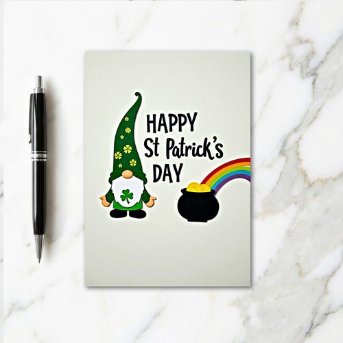 Happy St Patricks Day Gnome Card