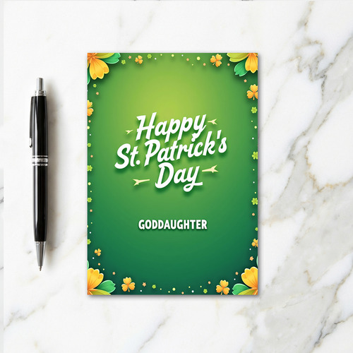 Happy St Patricks Day Goddaughter Card