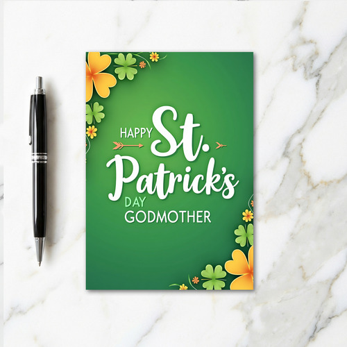 Happy St Patricks Day Godmother Card